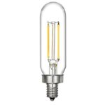 GE 25-Watt EQ T8 Amber (ClearGlass) Candelabra Base (e-12) Dimmable LED Light Bulb