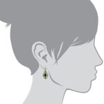 1928 Jewelry Olivine Green Crystal Drop Earrings