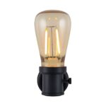 GE Vintage LED Edison Night Light, Plug-in, Dusk to Dawn Sensor, Farmhouse Decor, Mood Lighting, Home Decor, Ambient Lighting, LED Lights for Bedroom, Bathroom, Kitchen, Hallway, Black, 1 Pack, 64346