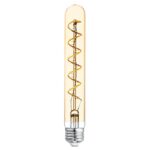 GE Lighting Vintage Style LED Tube Light Bulb, 5 Watts (60 Watt Equivalent) Warm Candle Light, Amber Glass, Medium Base, Dimmable (1 Pack)