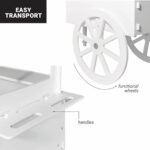 Vintage Candy Cart Display Stand with Wheels – Decorated Dessert Cart for Parties, Birthdays & Weddings – Easy to Assemble