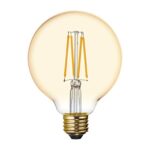 GE Lighting Vintage Style LED Globe Light Bulb, 5.5 Watts (60 Watt Equivalent) Warm Candle Light, Amber Glass, Medium Base, Dimmable (1 Pack)