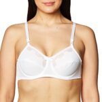 Bali Women’s Flower Underwire Bra, White, 34D