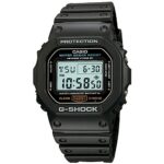 Casio Men’s G-Shock Quartz Watch with Resin Strap, Black, 20 (Model: DW5600E-1V)