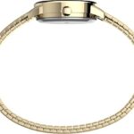 Timex Women’s Easy Reader 25mm Watch – Gold-Tone Case White Dial with Tapered Expansion Band