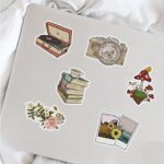 100PCS Vintage Stickers for Water Bottles, Retro Vinyl Vsco Waterproof Cute Aesthetic Stickers, Boho Stickers for Laptop Skateboard Luggage Computer Stickers for Teens Girls Kids Adults