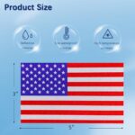 JDDRY 3Pack American Flag Decal for Car,Car Sticker and Decal,Reflective Car Stickers for Cars/Trucks/SUV,Car Bumper Sticker?5X3inch,Red