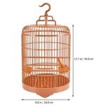 VILLCASE Vintage Bird Cage Decorative Hanging Bird Cage with Feeder, Plastic Round Birdcages House Bird Carrier for Small Birds Parrot Parakeets Finches Cockatiels Canary Cage Bird Cages