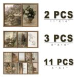 ANERZA 16 PCS Framed Vintage Wall Art Decor, Farmhouse Wall Prints for Bedroom, Gallery Wall Frame Set, Rustic Posters for Living Room Aesthetic, Wall Collage Kit Pictures, Cottagecore Dorm Home Decor