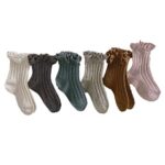 Ashmyova Baby Girls Vintage Ankel Lace Socks Toddler Ruffles Casual Dress Socks 6 Pack Size 6-24Months