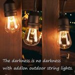 addlon 96FT(48FT*2) Outdoor String Lights Commercial Grade Weatherproof Strand, 36 Edison Vintage Bulbs(6 Spare), 30 Hanging Sockets, ETL Listed Heavy-Duty Decorative Christmas Lights for Patio Garden