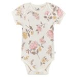 Just Born Unisex Baby 3-Pack Short Sleeve Bodysuits, Vintage Floral, 3-6 Months
