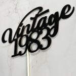 Vintage 1983 Cake Topper Glitter Cheers to 40 Years 40 and Fabulous Cake Topper for 40th Birthday Wedding Anniversary Party Sign Decorations By GotGala (1983)
