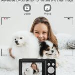 Digital Camera for Kids, FHD 1080P 44MP Point and Shoot Digital Camera with Face Detect, Smile Capture, 18X Zoom, 20 Filters, Anti Shake, Blcak Compact Vintage Camera for Teens Kids Boys Girls