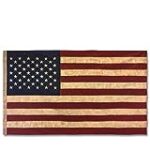 Embroidered Vintage American Flag- Premium Quality Oxford Poly – 3’x5′ Vintage Heritage Edition w/Grommets