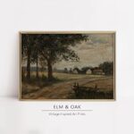 Vintage Landscape Wall Art – Antique Art Prints for Home Decor – Rustic Farm and Country Landscape Wall Decoration for Living Room, Dining Room – 11×14 inches, Ready to Frame (Moody Farmhouse)