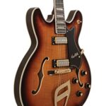 Hagstrom 6 String Electric Guitar Pack, Right, Vintage Sunburst (VIK67-G-VSB)