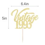 AROKIPPRY Gold Vintage 1993 Cake Topper -Cheers to 30 Years – 30 and Fabulous Cake Topper,30th Birthday Party Glittery Sign Decorations