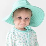 RuffleButts Swim Hat – Vintage Aqua – 3T-5