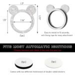 Ohleats Bling Car Engine Start Button Cover, Crystal Rhinestone Auto Key Ignition Knob Ring, Sparkling Vehicle Push to Start Button for Women, Universal Car Accessories for Decor (White)