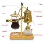 DECOnology Vintage Belgian Belgium Luxury Family Balance Syphon Siphon Coffee Maker Gold Color (Gold Coffee Maker)