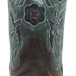 Dan Post Women’s Blue Bird Sanded Chocolate/Teal Blue bird Boot 9 B – Medium