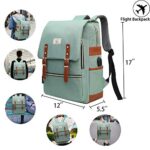 Ronyes Vintage Laptop Backpack College Bag School Bookbag for Women Men Unisex 15.6inch Small Computer Stylish Casual Rucksack Daypacks with USB Charging Port (LightGreen)
