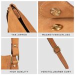 LEABAGS Leather Crossbody Bag – Vintage Genuine Buffalo Leather Handbag – Shoulder Messenger Bag for Men Women Retro Briefcase Large Athens Brown as Vintage