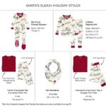 Burt’s Bees Baby Baby 2-Piece Family Jammies Matching Holiday Organic Cotton Pajamas, Santa’s Sleigh, 12 Months