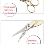 BIHRTC Gold Vintage Plum Blossom Scissors and Classic Crane Design Sewing Scissors for Embroidery, Sewing, Craft, Art Work & Everyday Use