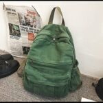 GAXOS Laptop Backpack for Women Travel Canvas Backpack for Women Vintage Green Aesthetic Backpack for School