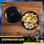DC Comics Batman Vintage Ceramic Dog Treat Jar | 10″x 5″ Dog Treat Jar with Lid | Dishwasher Safe Batman Black Dog Food Storage Container Cylinder for Dog Treats