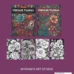 Vintage Floral (Volume 2) – Botanical Flower Coloring Book For Adults: Floral Colouring Book For Mindfulness Stress Relief And Anti-Anxiety (Mindfulness Adult Coloring Book)