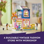 LEGO Friends Vintage Fashion Store, Social-Emotional Toy, Buildable Model, Role-Play Gift Idea for Kids Aged 6 Years Old and Up, Mini-Doll Characters and Cat Figure, Play Together Toy, 42614