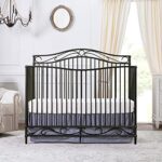 NAMESAKE Noelle 4-in-1 Convertible Metal Crib in Vintage Iron, Greenguard Gold Certified