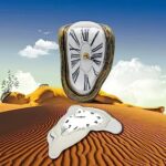 Melting Clock Salvador Dali Melting Clock,Funny Melted Clock Decor Maximalist Decor Melting Clock Wall for Decorative Home Office Shelf Desk Table Funny Creative Gift