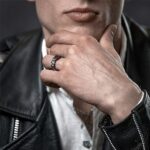 RIOSO 12Pcs Vintage Rings for Men Cool Adjustable Angel Wings Ring Goth Punk Open Ring Set