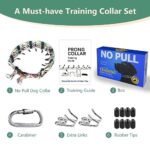 Prong Collar for Dogs, Vintage Pinch Collar for Large Medium Small Dogs, No Pull Dog Collar with Adjustable Links and Carabiner for Walking Training, 3 Patterns, Easy to Use (Vintage, M)