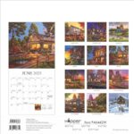 Vintage Country | 2025 12 x 24 Inch Monthly Square Wall Calendar | Featuring the Artwork of Geno Peoples | Plastic-Free | Hopper Studios | Cars and Trucks Artist