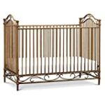Namesake Camellia 3-in-1 Convertible Metal Crib in Vintage Gold, Greenguard Gold Certified