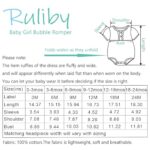 Ruliby Bubble Romper Infant Baby Girl Vintage Floral Bodysuit Outfit 0-3 Months