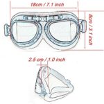 MUXSAM Vintage Motorcycle Goggles, ATV Motocross Goggles, Dirt Bike Racing Riding Off Road Scooter Glasses, Windproof Dustproof Eyewear for Adults Men Women, Copper Frame Clear Lens