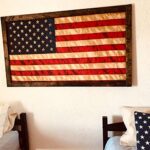 FRF USA Vintage Flag Tea Stained American Flag 3×5 Antiqued USA Flags for Outside with Brass Grommet for Room Wall Decoration Heavy Duty(3D Printed Star) (American Flag)