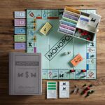 WS Game Company Scrabble, Monopoly, Clue, and Yahtzee Vintage Board Game Bookshelf Collection