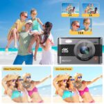 4K Digital Camera, 48MP Autofocus Vlogging Camera for Photography YouTube Compact Vintage Travel Camera
