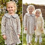 Baby Girls Kids Vintage Floral Casual Dress for Spring Autumn Long Sleeve Toddler Princess Dress for 5 Years