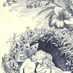 Composition Notebook: Vintage Frog and Fairies – College Ruled, 140 pages, 8.5 x 11